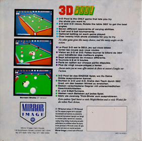 3D Pool - Box - Back