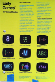 Early Games for Young Children - Box - Back Image