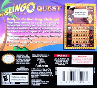 Slingo Quest - Box - Back Image