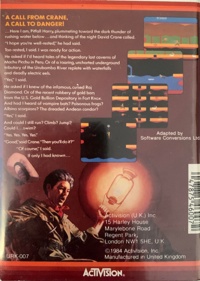 Pitfall II: Lost Caverns - Box - Back