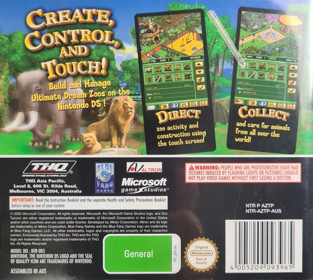 Zoo Tycoon DS - Box - Back