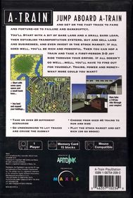 A-Train: Trains, Power, Money - Box - Back Image