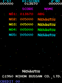 Moon Cresta - Screenshot - High Scores