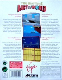 The Simpsons: Bart vs. the World - Box - Back