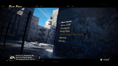 Skate 2 - Screenshot - Game Select