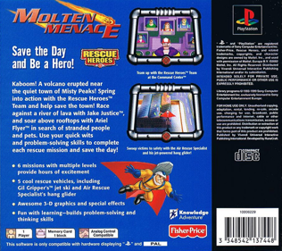 Rescue Heroes: Molten Menace - Box - Back Image