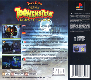 Tiny Toon Adventures: Toonenstein: Dare to Scare! - Box - Back Image