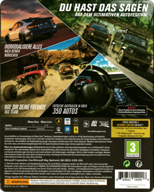 Forza Horizon 3 - Box - Back
