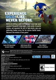 Sonic Frontiers - Fanart - Box - Back