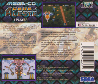 Robo Aleste - Box - Back Image