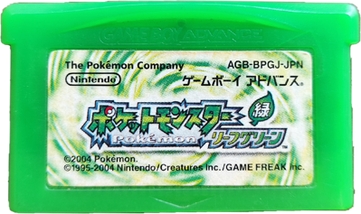 Pokémon LeafGreen Version - Cart - Front