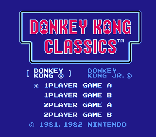 Donkey Kong Classics - Screenshot - Game Title Image