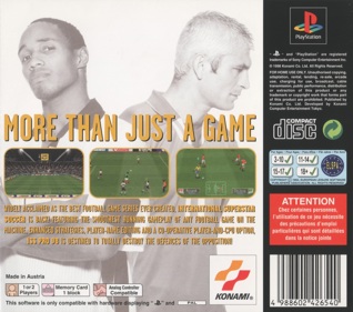 International Superstar Soccer Pro '98 - Box - Back Image