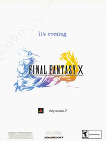 Final Fantasy X - Advertisement Flyer - Front
