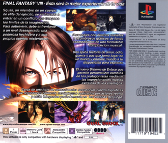Final Fantasy VIII - Box - Back Image