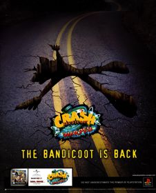 Crash Bandicoot: Warped - Advertisement Flyer - Front