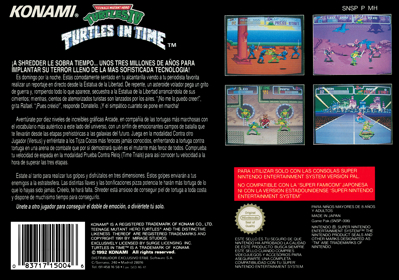 Teenage Mutant Ninja Turtles IV: Turtles in Time - Box - Back
