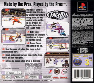 NHL FaceOff 2000 - Box - Back Image
