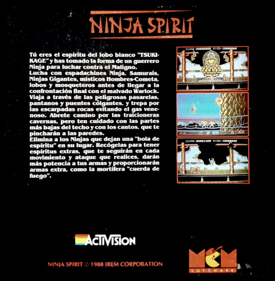 Ninja Spirit - Box - Back