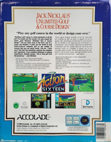 Jack Nicklaus' Unlimited Golf & Course Design - Box - Back