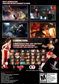 DEAD OR ALIVE 5 Last Round: Core Fighters - Box - Back