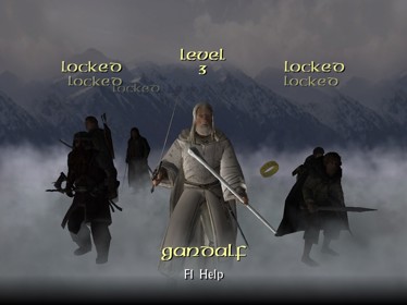 The Lord of the Rings: The Return of the King - Screenshot - Game Select