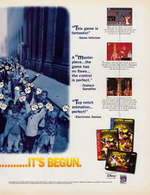 Mickey Mania: The Timeless Adventures of Mickey Mouse - Advertisement Flyer - Front