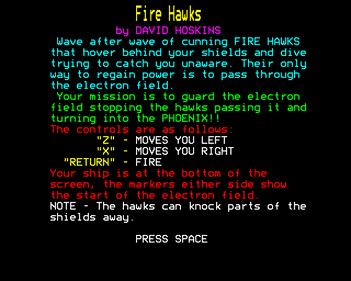 Fire Hawks - Screenshot - Game Title