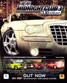 Midnight Club 3: DUB Edition - Advertisement Flyer - Front