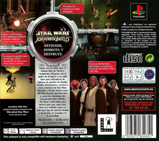 Star Wars: Episode I: Jedi Power Battles - Box - Back Image