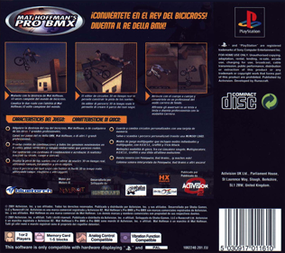 Mat Hoffman's Pro BMX - Box - Back