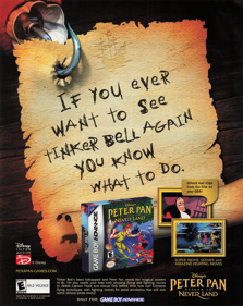 Disney's Peter Pan: Return to Never Land - Advertisement Flyer - Front