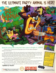 Taz-Mania - Advertisement Flyer - Front