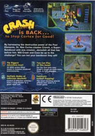 Crash Bandicoot: The Wrath of Cortex - Box - Back Image