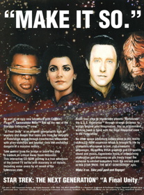 Star Trek: The Next Generation: A Final Unity - Advertisement Flyer - Front