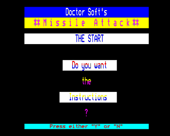 Missile Attack - Screenshot - Game Select