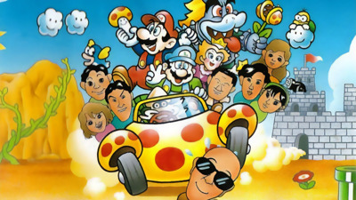 All Night Nippon Super Mario Bros. - Fanart - Background