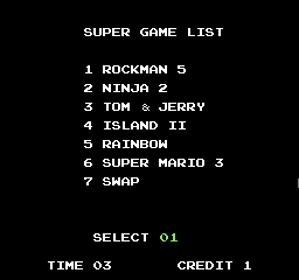 Super Game Mega Type 1 - Screenshot - Game Select