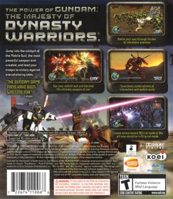 Dynasty Warriors: Gundam 3 - Box - Back
