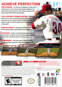 Major League Baseball 2K11 - Box - Back Image