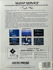 Silent Service: The Submarine Simulation - Box - Back