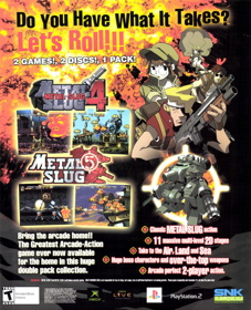 Metal Slug 4 & 5 - Advertisement Flyer - Front