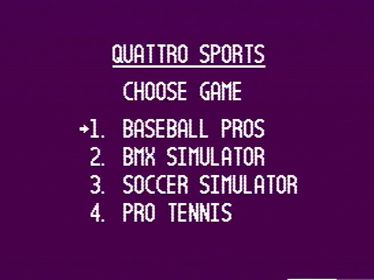 Quattro Sports - Screenshot - Game Select