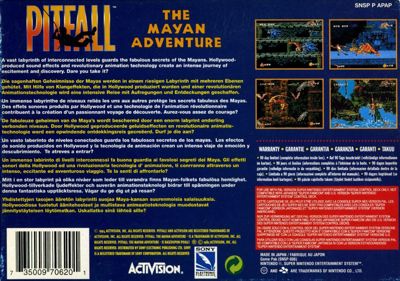 Pitfall: The Mayan Adventure - Box - Back