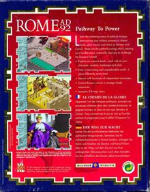 Rome AD 92: The Pathway to Power! - Box - Back