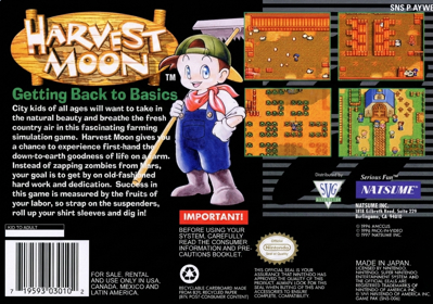 Harvest Moon - Box - Back
