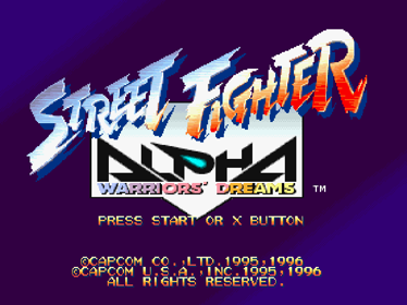 Street Fighter Alpha: Warriors' Dreams - Screenshot - Game Title Image