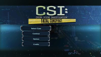 CSI: Fatal Conspiracy - Screenshot - Game Select