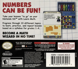 Learn Math - Box - Back