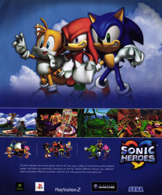 Sonic Heroes - Advertisement Flyer - Front